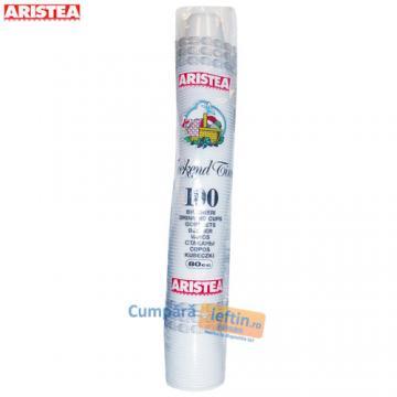 Pahare plastic unica folosinta Aristea 100 buc x 80 CC - Pret | Preturi Pahare plastic unica folosinta Aristea 100 buc x 80 CC