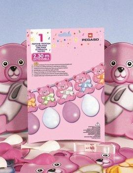 Decoratiune botez fetite Teddy Bear PINK 2,30m - Pret | Preturi Decoratiune botez fetite Teddy Bear PINK 2,30m