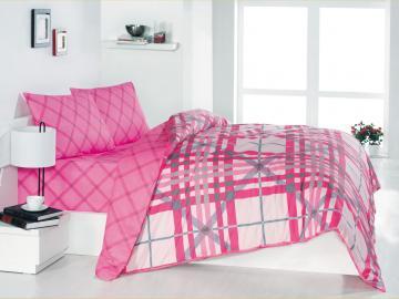 Lenjerie de pat creton Clasy Feanor roz 2 persoane - Pret | Preturi Lenjerie de pat creton Clasy Feanor roz 2 persoane