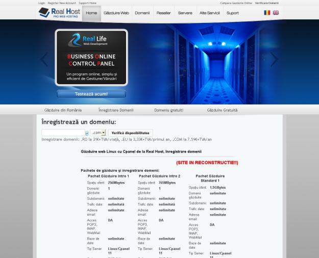 Pachete de gazduirea Real Host - Pret | Preturi Pachete de gazduirea Real Host