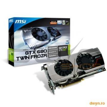 MSI NVIDIA N680GTX Twin Frozr 2GD5/OC, N680GTX,GDDR5, 2048MB, 256bit, 2DVI, DisplayPort, HDMI, Direc - Pret | Preturi MSI NVIDIA N680GTX Twin Frozr 2GD5/OC, N680GTX,GDDR5, 2048MB, 256bit, 2DVI, DisplayPort, HDMI, Direc