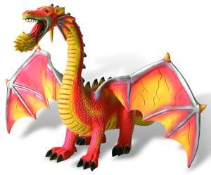 Bullyland - Dragon cu flacari - Orange - Pret | Preturi Bullyland - Dragon cu flacari - Orange