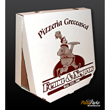 Cutii pizza personalizate 1 culoare - Pret | Preturi Cutii pizza personalizate 1 culoare