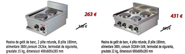 Plita inox cu 2 ochiuri de banc noua - Pret | Preturi Plita inox cu 2 ochiuri de banc noua