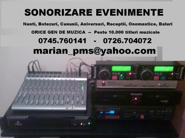 Sonorizare Evenimente - Pret | Preturi Sonorizare Evenimente