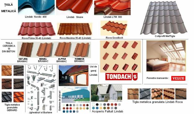 Acoperis Lindab, Bramac, Tondach, Gerard, Coilprofil, Bilka, Velux - Pret | Preturi Acoperis Lindab, Bramac, Tondach, Gerard, Coilprofil, Bilka, Velux