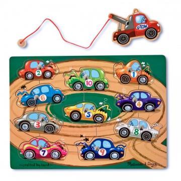 Melissa &amp; Doug - Puzzle lemn magnetic Remorcherul - Pret | Preturi Melissa &amp; Doug - Puzzle lemn magnetic Remorcherul