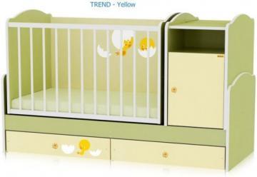 BERTONI - Patut din lemn cu balansoar Trend Yellow Bird - Pret | Preturi BERTONI - Patut din lemn cu balansoar Trend Yellow Bird