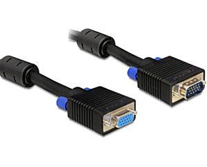 Cablu prelungitor VGA Delock, 15T-15M, ecranat, 10 m - Pret | Preturi Cablu prelungitor VGA Delock, 15T-15M, ecranat, 10 m