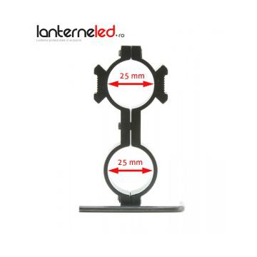 Suport lanterna cu doua inele 25X25mm - Pret | Preturi Suport lanterna cu doua inele 25X25mm