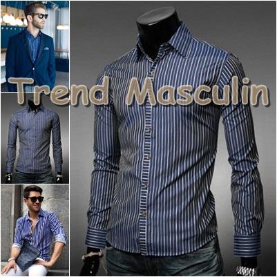 Camasa Barbati Slim Fit Cambrata Bleumarin Albastru Inchis Dungi Albe - Pret | Preturi Camasa Barbati Slim Fit Cambrata Bleumarin Albastru Inchis Dungi Albe