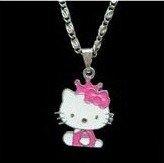 Lantisor Hello Kitty - culoare roz - Pret | Preturi Lantisor Hello Kitty - culoare roz