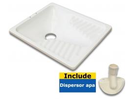 Vas WC turcesc otel emailat+Dispersor apa - Pret | Preturi Vas WC turcesc otel emailat+Dispersor apa