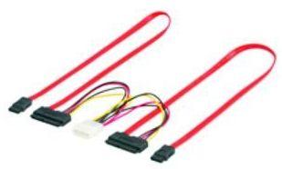 Adaptor cablu alimentare SATA si date. 2 conectori SATA, 45cm, alimentare 19cm. (7008009) Mcab - Pret | Preturi Adaptor cablu alimentare SATA si date. 2 conectori SATA, 45cm, alimentare 19cm. (7008009) Mcab
