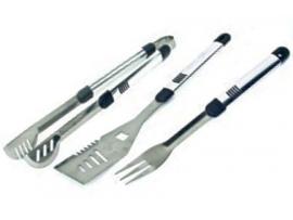 Set 3 ustensile inox pentru gratar - Pret | Preturi Set 3 ustensile inox pentru gratar