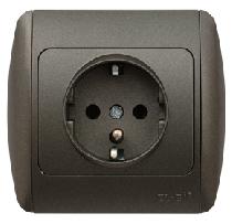 Priza simpla cu CP ST Zirve fume - Pret | Preturi Priza simpla cu CP ST Zirve fume