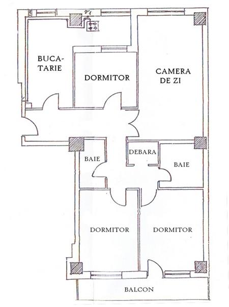 APARTAMENT 4 CAMERE, VIZAVI DE TRIBUNALUL NOU, ETAJ 1 - Pret | Preturi APARTAMENT 4 CAMERE, VIZAVI DE TRIBUNALUL NOU, ETAJ 1