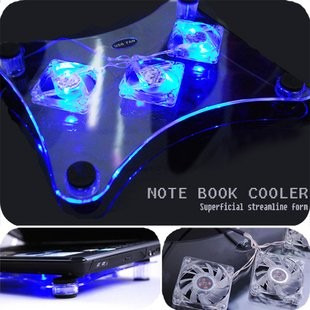 Laptop usb cool pad stand 3 fans / blue led light 00409 - Pret | Preturi Laptop usb cool pad stand 3 fans / blue led light 00409