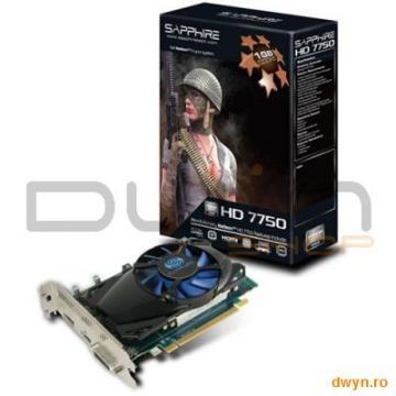 SAPPHIRE ATI HD7750 1G GDDR5 128 bit PCI-E HDMI / DVI-I / DP 800MHz / 1125MHz 2 slot active cooling - Pret | Preturi SAPPHIRE ATI HD7750 1G GDDR5 128 bit PCI-E HDMI / DVI-I / DP 800MHz / 1125MHz 2 slot active cooling