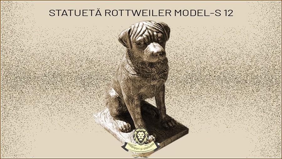 Statueta caine rottweiler din beton model S12. - Pret | Preturi Statueta caine rottweiler din beton model S12.