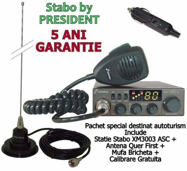 Vand Statie Radio Stabo XM 3003 ASC + Antena Magnetica Quer First 499 Lei - Pret | Preturi Vand Statie Radio Stabo XM 3003 ASC + Antena Magnetica Quer First 499 Lei