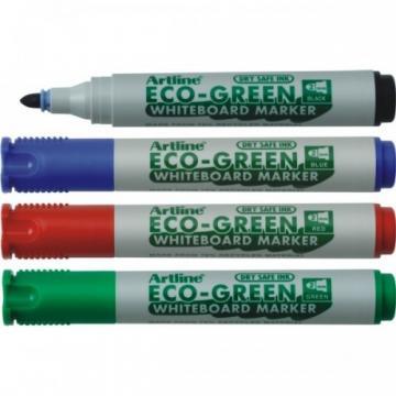 Whiteboard marker varf rotund, 2.0mm, corp plastic reciclat, 4 buc/set, ARTLINE Eco Green - asortate - Pret | Preturi Whiteboard marker varf rotund, 2.0mm, corp plastic reciclat, 4 buc/set, ARTLINE Eco Green - asortate