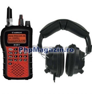 Scaner Radio Albrecht 230H cu casti si cablu pt PC - Pret | Preturi Scaner Radio Albrecht 230H cu casti si cablu pt PC