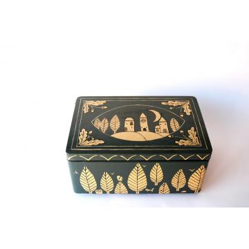 Cutie bijuterii pictata lemn - Pret | Preturi Cutie bijuterii pictata lemn