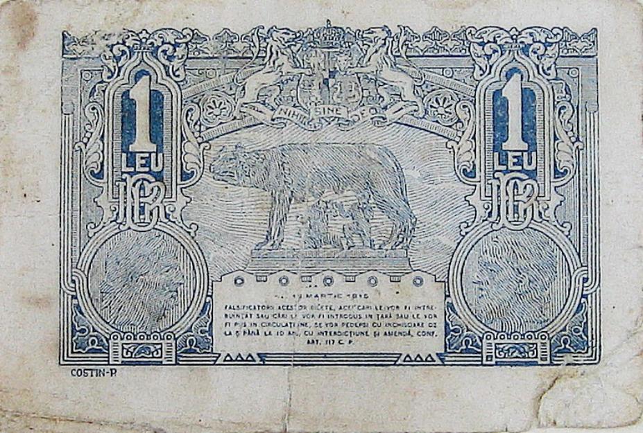 Bancnota 1 leu 1915 - Pret | Preturi Bancnota 1 leu 1915