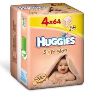 HUGGIES Soft Skin Quatro Servetele Umede Copii *256buc - Pret | Preturi HUGGIES Soft Skin Quatro Servetele Umede Copii *256buc