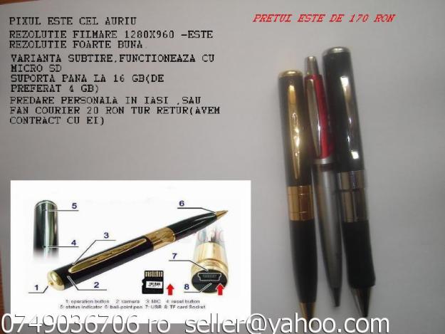 PIX SPY SPION PEN REZOLUTIE MARE 1280X 960 - Pret | Preturi PIX SPY SPION PEN REZOLUTIE MARE 1280X 960