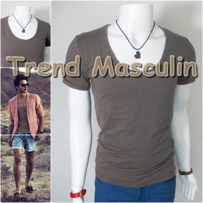 Tricou Barbati Anchior Guler U Adanc Maro - Pret | Preturi Tricou Barbati Anchior Guler U Adanc Maro