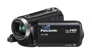 Panasonic HC-V100 negru - camera video compacta Full HD + Transport Gratuit - Pret | Preturi Panasonic HC-V100 negru - camera video compacta Full HD + Transport Gratuit