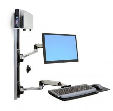 Suport perete LX Wall Mount System, LCD 24" (9.1Kg), suport tastatura, mouse, ajusatbil, argintiu, Ergotron 45-247-026 - Pret | Preturi Suport perete LX Wall Mount System, LCD 24" (9.1Kg), suport tastatura, mouse, ajusatbil, argintiu, Ergotron 45-247-026