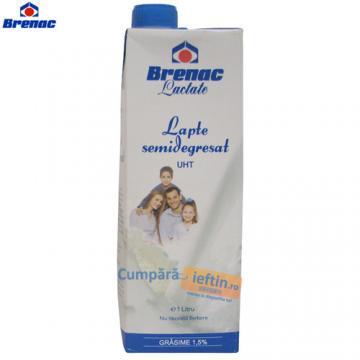 Lapte UHT semidegresat 1.5% grasime Brenac 1 L - Pret | Preturi Lapte UHT semidegresat 1.5% grasime Brenac 1 L