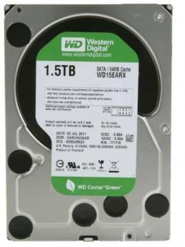 HDD 1,5TB  WD Caviar Green, WD15EARX, Serial ATA3, Intellipower,  64MB - Pret | Preturi HDD 1,5TB  WD Caviar Green, WD15EARX, Serial ATA3, Intellipower,  64MB