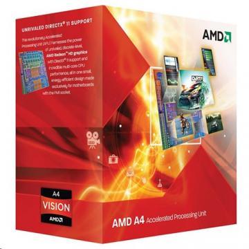 AMD A4 X2 3300 (2.5GHz, 1MB, 65W, FM1) box - Pret | Preturi AMD A4 X2 3300 (2.5GHz, 1MB, 65W, FM1) box