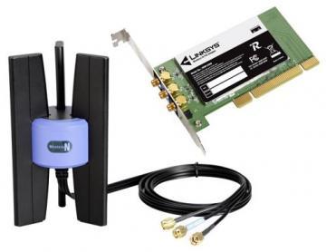 Linksys wireless PCI adapter with Dual Band - WMP600N - Pret | Preturi Linksys wireless PCI adapter with Dual Band - WMP600N