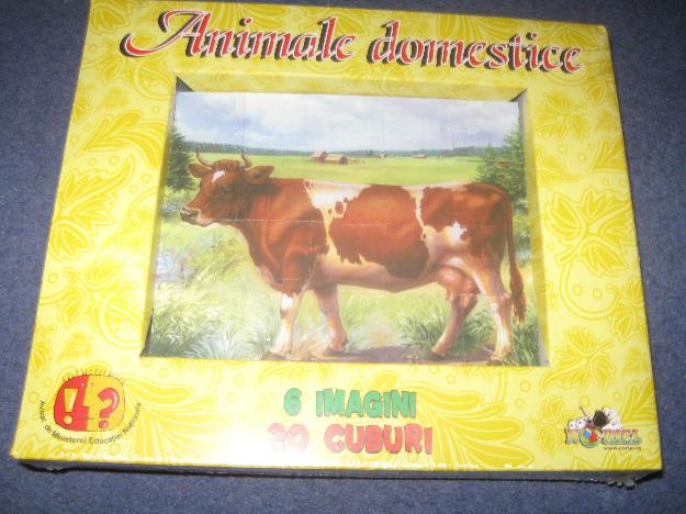 Joc cuburi puzzle animale domestice - Pret | Preturi Joc cuburi puzzle animale domestice