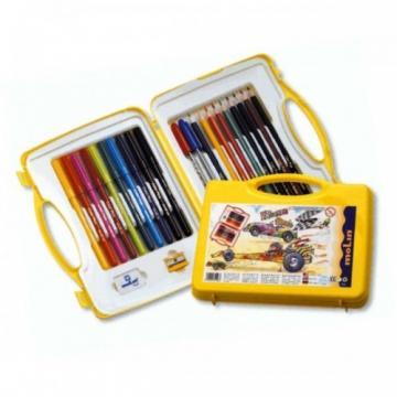 Servieta plastic pentru scoala, MOLIN, (contine: 2 pixuri unica folosinta, creion, 10 creioane color - Pret | Preturi Servieta plastic pentru scoala, MOLIN, (contine: 2 pixuri unica folosinta, creion, 10 creioane color