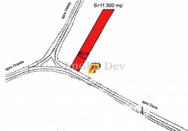 De vanzare teren la intersectie DN7 cu Dn 66 Hateg, langa Petrom - Pret | Preturi De vanzare teren la intersectie DN7 cu Dn 66 Hateg, langa Petrom