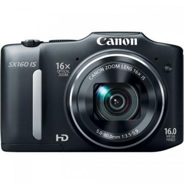 PowerShot SX160 IS Black, 16.1 MP, CCD, 12x zoom optic, 3.0&amp;quot; LCD, stabilizator optic de imagine IS, DIGIC 4, ISO 800, HD movies 30fps, compatibil SD/SDHC/SDXC, USB 2.0, 2 baterii alcaline AA incluse - Pret | Preturi PowerShot SX160 IS Black, 16.1 MP, CCD, 12x zoom optic, 3.0&amp;quot; LCD, stabilizator optic de imagine IS, DIGIC 4, ISO 800, HD movies 30fps, compatibil SD/SDHC/SDXC, USB 2.0, 2 baterii alcaline AA incluse