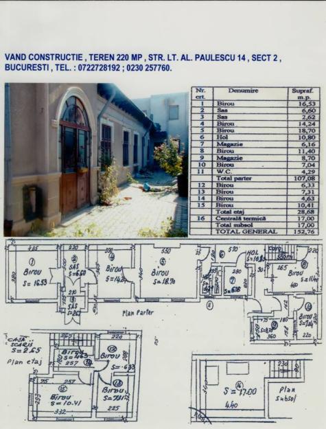 Proprietar,vand casa,220mp,Bucuresti,ultracentral - Pret | Preturi Proprietar,vand casa,220mp,Bucuresti,ultracentral