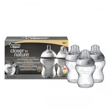 Tommee Tippee - Closer to Nature Biberon 260 ml PP x 3 - Pret | Preturi Tommee Tippee - Closer to Nature Biberon 260 ml PP x 3