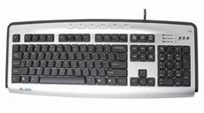 Tastatura A4Tech KLS-23MU USB/PS2 Silver/Black x-slim multimedia - Pret | Preturi Tastatura A4Tech KLS-23MU USB/PS2 Silver/Black x-slim multimedia