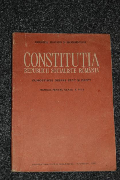 Constitutia republicii socialiste romania - Pret | Preturi Constitutia republicii socialiste romania