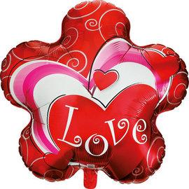 Balon folie metalizata 75x75cm LOVE model FLOWER - Pret | Preturi Balon folie metalizata 75x75cm LOVE model FLOWER