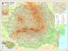 Romania - harta fizica 160x120 cm (laminata) - Pret | Preturi Romania - harta fizica 160x120 cm (laminata)