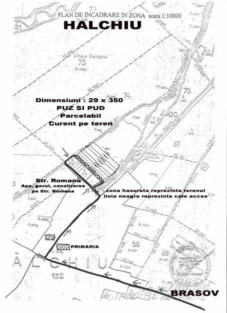 Vand parcele teren intravilan 400m, 500 m, 600 m Brasov, Halchiu 12 euro - Pret | Preturi Vand parcele teren intravilan 400m, 500 m, 600 m Brasov, Halchiu 12 euro