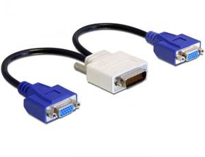 Cablu spliter DMS-59 la 2 x VGA, Delock 65282 - Pret | Preturi Cablu spliter DMS-59 la 2 x VGA, Delock 65282